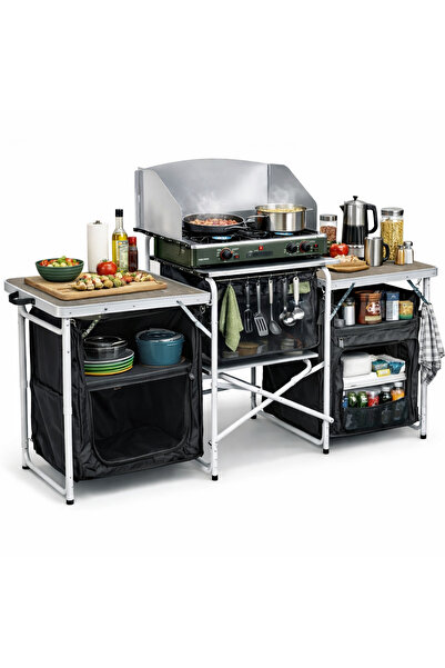 HAEGS Kamp Mutfağı, Katlanır Alüminyum Kamp Mutfak Tezgah Masası Kamp Dolabı ...