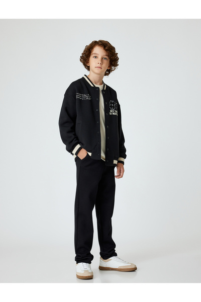 Koton Basic-Schul-Jogginghose mit Bindegürtel und Taschendetail