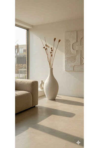 Yalda atelier Elora mega boy vazo dokulu yüzey