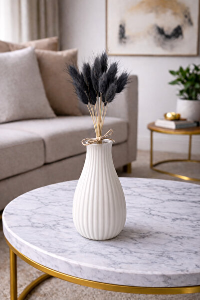 ÇINARASYADAHOME Buchet de iarbă de bumbac uscată naturală (lagurus) de culoar...