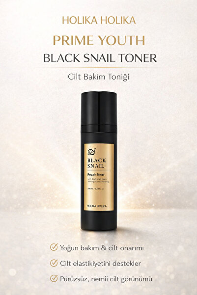 Holika Holika Prime Youth Black Snail Repair Toner - Cilt Aydınlatıcı ve Yaşl...