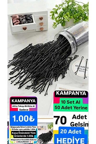 modares Kadın Siyah Tel Toka 5 Adet (Toplam Adet Tek Pakettedir)