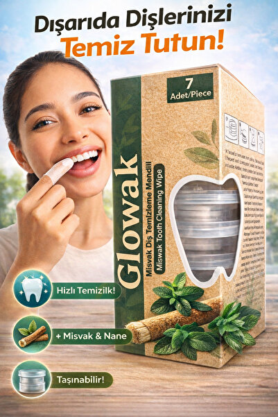 Glowak Misvak Özlü Diş Temizleme Mendili 7'li