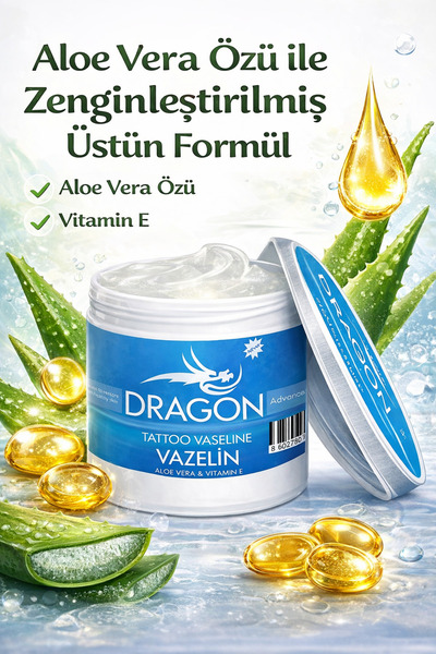 DRAGONTATTOO Dragon Özel Vazelin Aloe Vera'lı 500 Ml / 350 Gr