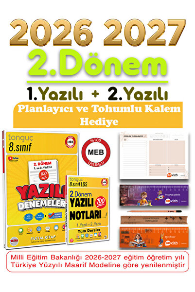 Tonguç Yayınları 8. Sınıf 2. Dönem Yazılı Denemeleri - 2. Dönem Yazılı Notlar...