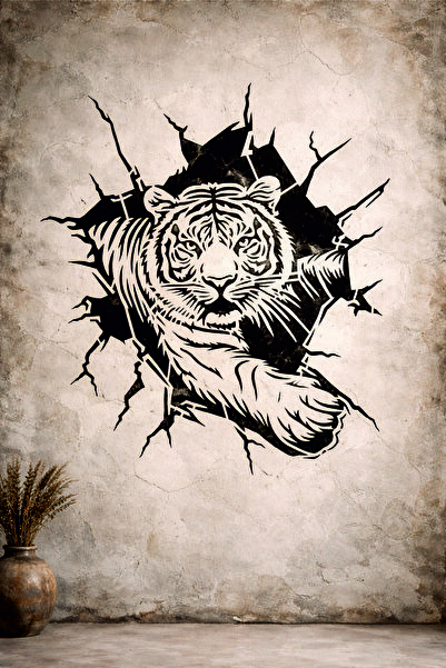 STENCİLTASARIM Stencil Tasarım H057 Aslan , Ahşap, Duvar ,Kumaş v.b Desen Akt...