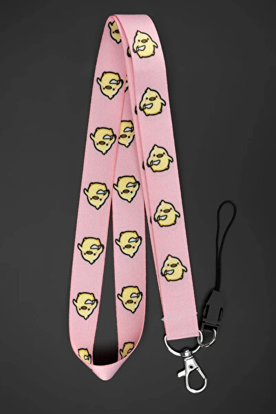 Apptakı Pembe Katil Civciv Yaka Kartı Aksesuar Boyun İpi Boyun Aski İpi Telef...