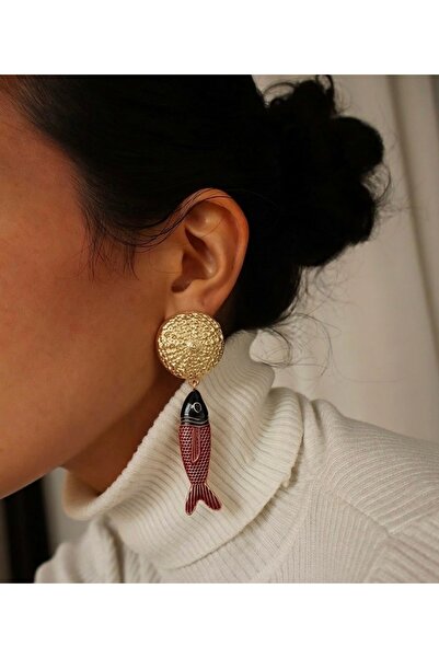 Markiz Takı Brand Fish Hoop Earrings