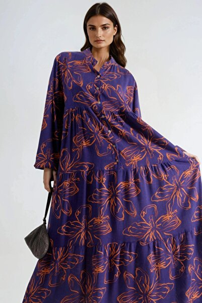 Hiccup Patterned Comfortable Maxi Dress