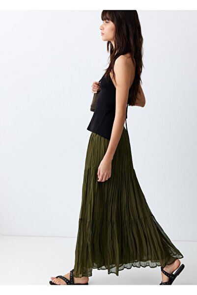 Mango Teen Dökümlü uzun etek