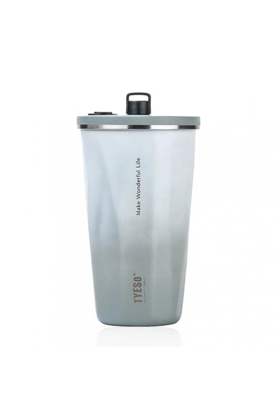 Tyeso ترمس كاندي تامبلر من الفولاذ المقاوم للصدأ سعة 600 مل، رمادي