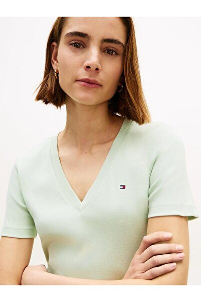 Tommy Hilfiger Slim Fit V - Neck Organic Cotton T-Shirt