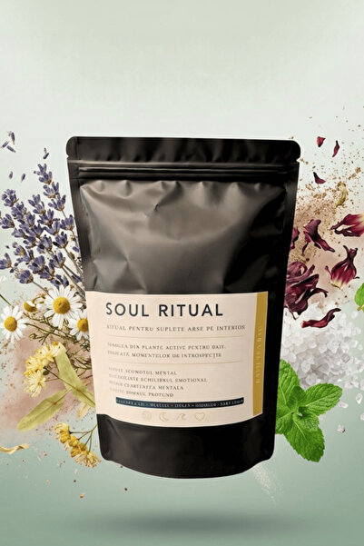 Calm AF Rituals Ceai de Baie "Soul Ritual" – Infuzie de Plante, Uleiuri Esentiale, Sare Epsom, 100g