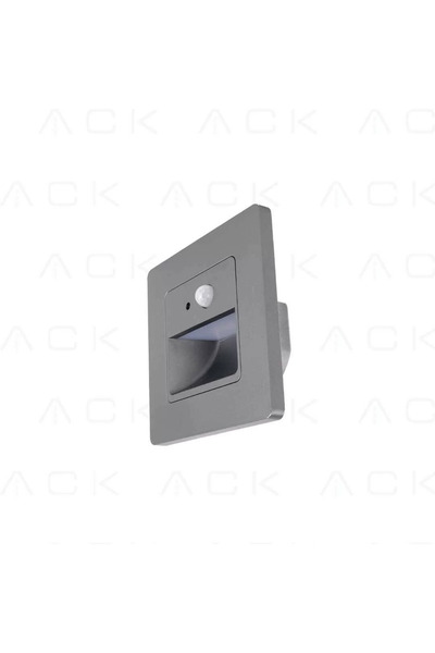 ACK 1W BEYAZ SENSÖRLÜ MERDİVEN KORİDOR ARMATÜRÜ (ANTRASİT KASA)