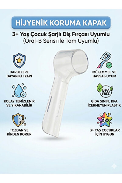 LOVYCO 3 Yaş Çocuk Şarjlı Ve Pilli Diş Fırçası Başlıkları Için Oral-b Uyumlu ...