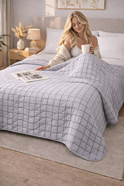 sternen glanz Cuvertură de pat multifuncțională din bumbac matlasat Laila, 20...