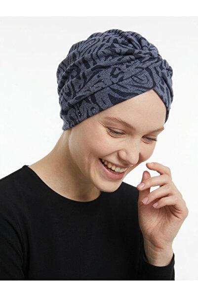 elysianfidan Turban instantanee cu model în cruce bumbac moale bleumarin cu m...