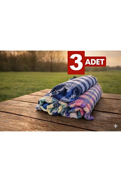 serelya Ekose Çok Amaçlı Sofra Bezi & Piknik Örtüsü & Masa Örtüsü Ekose Pötik...