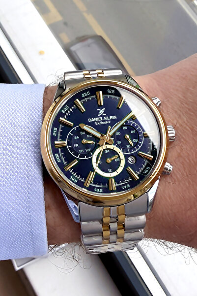 Daniel Klein Erkek Kol Saati 3 Atm Su Geçirmez Gümüş Renk Çelik Kordon Cbk202...