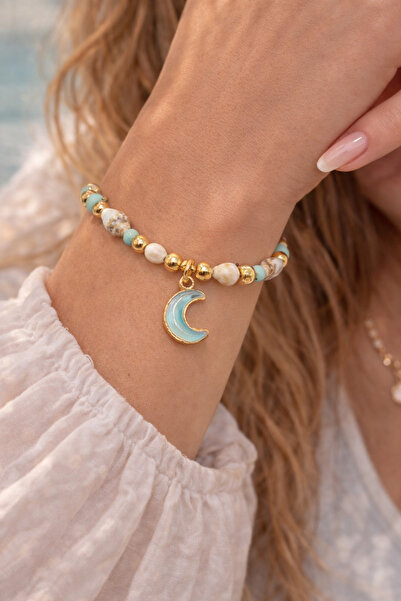 MakeWell Sea Shell Moon Rose Butterfly Star Heart Figured Bracelet Natural Sh...