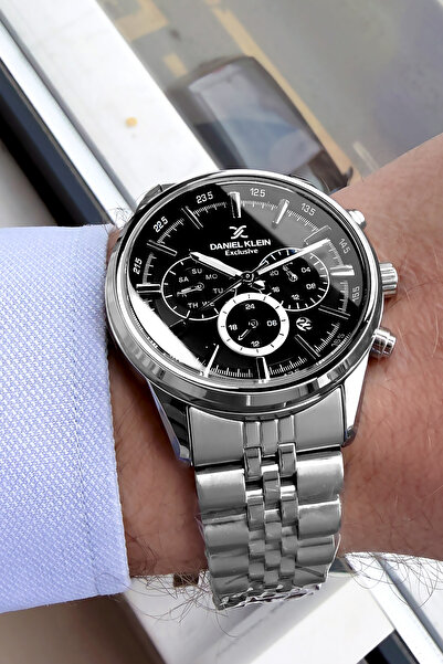 Daniel Klein Premium Erkek Kol Saati 3 Atm Su Geçirmez Gümüş Renk Çelik Kordo...
