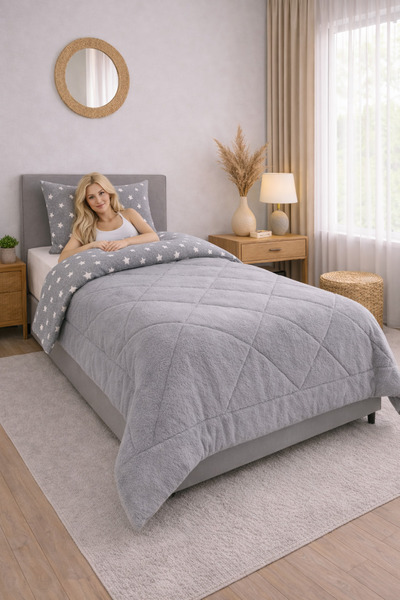 sternen glanz Set de pilota și husă de pernă pentru o persoană din bumbac Vel...