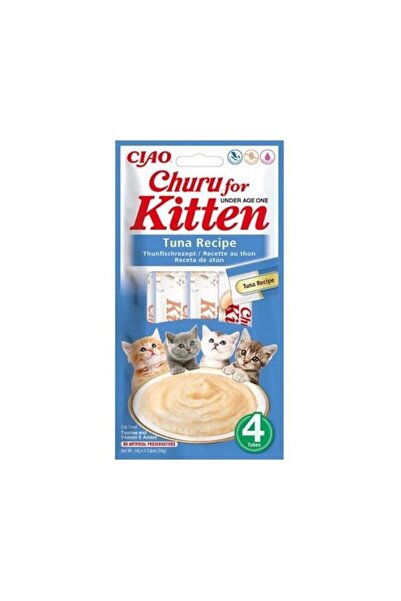 Ciao Churu Yavru Kediler için Tuna Balıklı Krema Ödül Maması 4 X 14 Gr