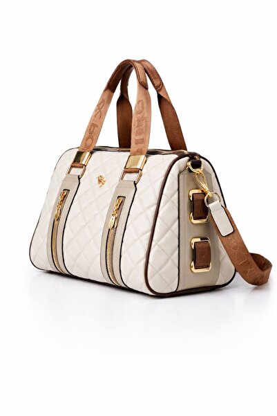 ÇANTAM GELSİN Γυναικεία καπιτονέ γυναικεία κρέμα μεγάλου μεγέθους Τσάντα μοντ...