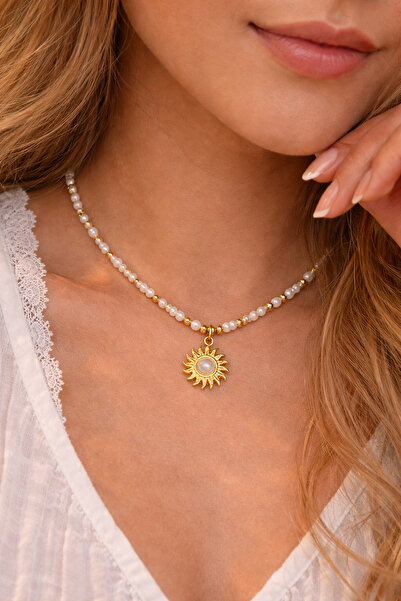 MakeWell Seashell Beaded Clover Heart Butterfly Necklace – Natural Seashell S...