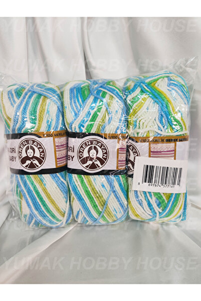 Ören Bayan FAVORİ BABY Ebruli El Örgü İpi (3 Adet) - Renk: 662