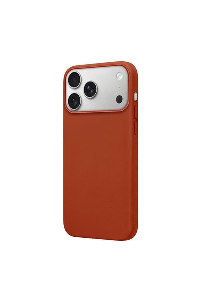 Pro Aksesuar Apple iPhone 18 Pro Max Compatible Case Velvet Erasable Launch Silicone Case Brown