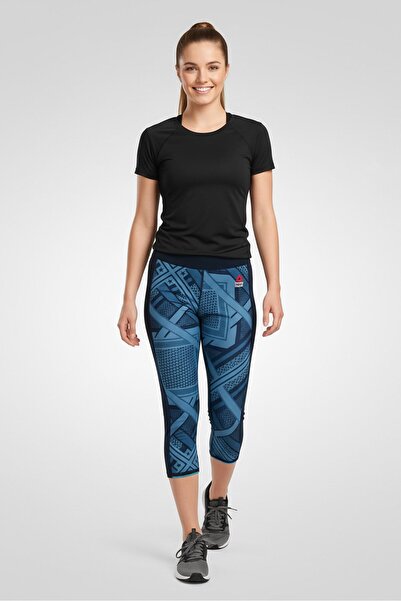 Reebok Women Crossfit Shemagh Capri Leggings, Multicolor