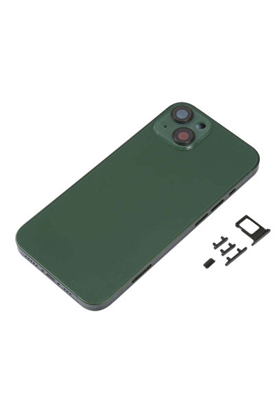 indirimplus iPhone 13 Kasa Boş Kart Tepsili, Yan Tuşlu ve Kamera Lensli (Yeşil)