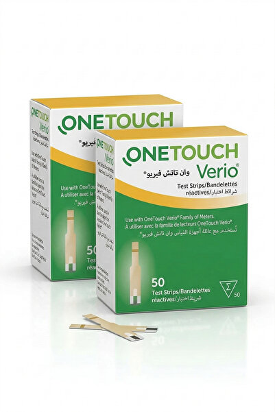 onetouch عبوتين شرائط اختبار سكر الدم فيريو - 100 قطعة