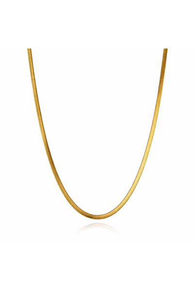 Pursehuit Colier auriu, oțel inoxidabil, model șarpe, placat cu aur de 18k, B...