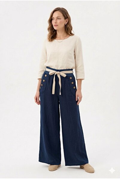 della moor Antolon de damă, albastru marin, italian, cu nasturi, cu buzunare,...