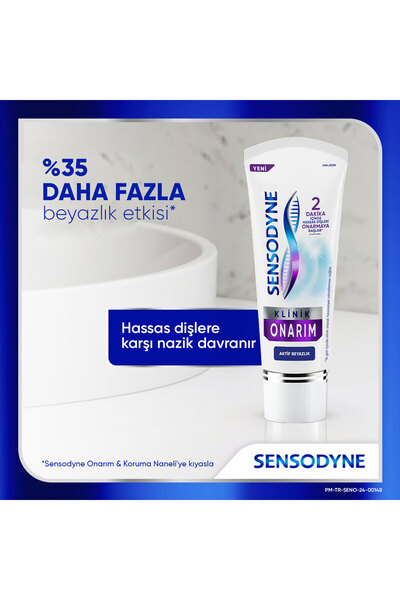 Sensodyne Klinik Onarım Beyazlatıcı Diş Macunu 75ml x 2 Adet
