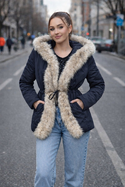 Divin store Geaca medie neagra fas impermeabil Diana