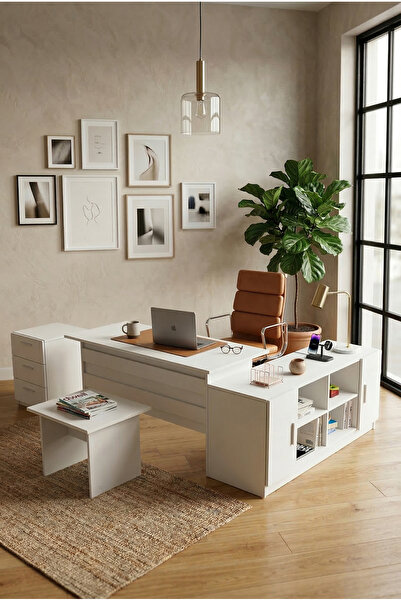 Robin Home Verona Abcf Ofis Büro Masa Takımı Beyaz