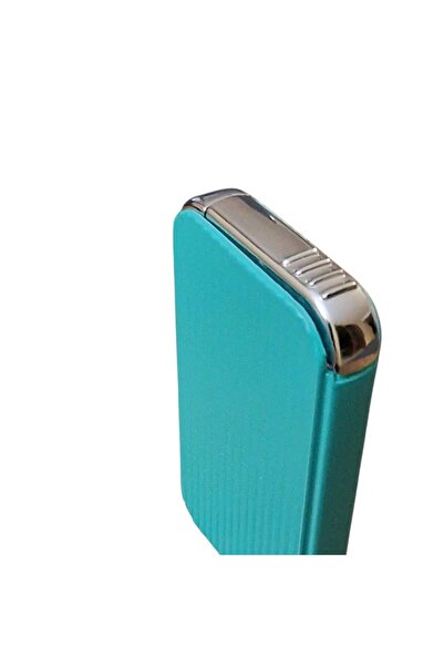 Atomic Bricheta metalica, striatii, antivant, slim, culoare Turcoaz -