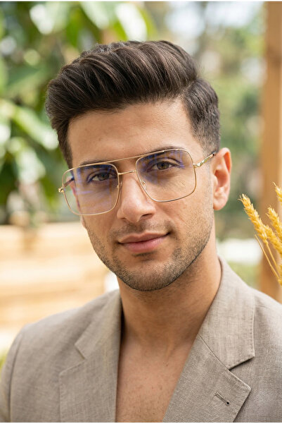 MONAL Reynmen Model Mavi Işık Filtreli Pilot Gözlük, Optik Uyumlu Camları Değ...