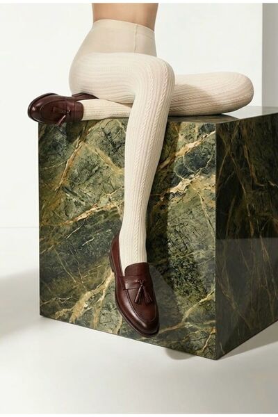 DÜVEN Eğri Çizgi Kendiri cu model 60 Den Cream de tranziție Chiloți de damă