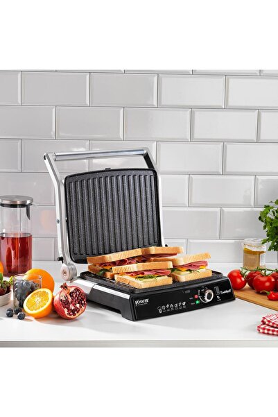 Schafer Granit Kaplama Tost Makinesi 2000W 180 Derece Açılabilir Çeyizlik Izg...