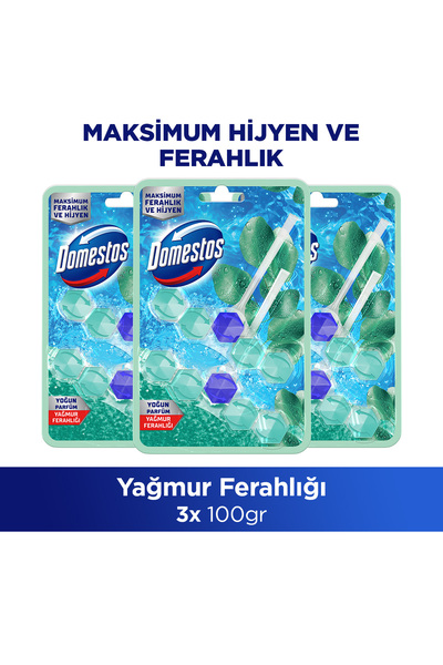 Domestos Tuvalet Bloğu Yağmur Ferahlığı 100 G x3