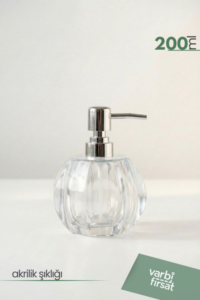 Varbifırsat Akrilik Yuvarlak Sıvı Sabunluk 200 ml | Modern Dekoratif Tasarım ...