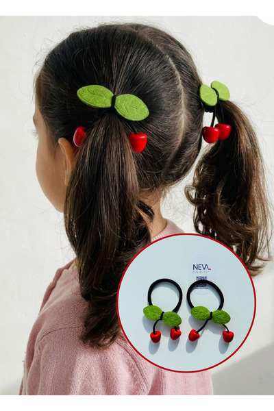 Neva Baby Boutique 2-Piece Cherry Figured Elastic Buckle for Girls |   Cherry...