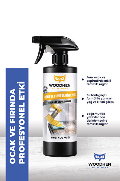Woodhen Solutions Ocak ve Fırın Temizleyici, 400mL, Aspiratör, Izgara, Yanmış...
