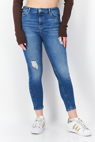 Miss Selfridge Women Petite Wash Stretchable Denim, Blue