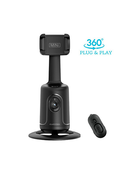CLAUSTEEL Suport pentru smartphone, rotație 360°, urmărire facială, telecoman...