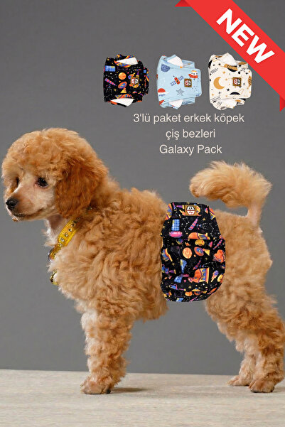 salya store Galaxy Pack Erkek Köpek Çiş Bezleri - 3'lü Avantajlı Paket Su Geç...